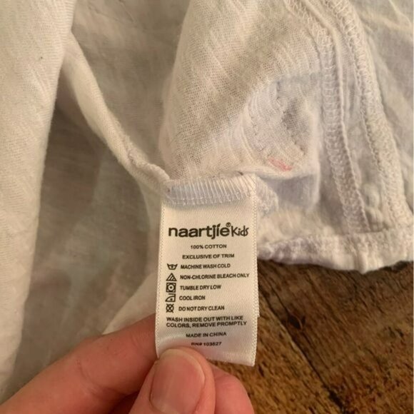 Naartjie girls size XXXL 9Y oversized white tank top blouse with lace - Picture 4 of 7